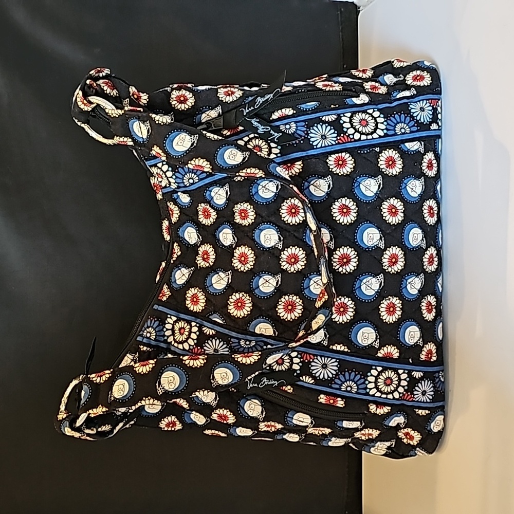 Vera Bradley Night Owl Quilted Hobo Shoulder Bag Purse